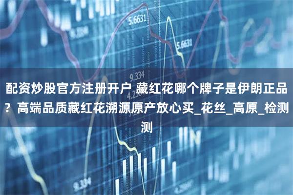 配资炒股官方注册开户 藏红花哪个牌子是伊朗正品？高端品质藏红花溯源原产放心买_花丝_高原_检测